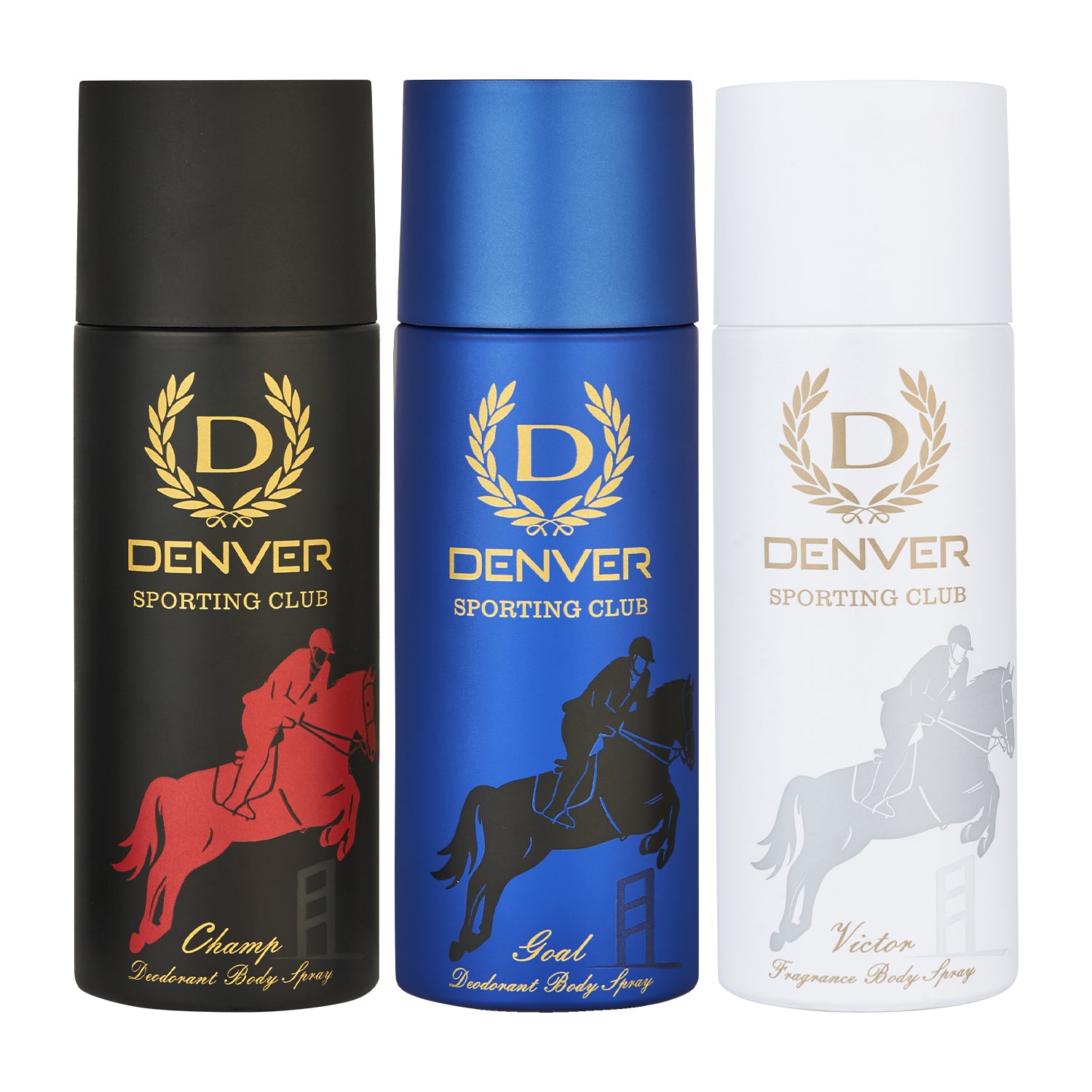 Pack of 3 Deos (Champ + Victor + Goal) - 180ml Each | DENVER