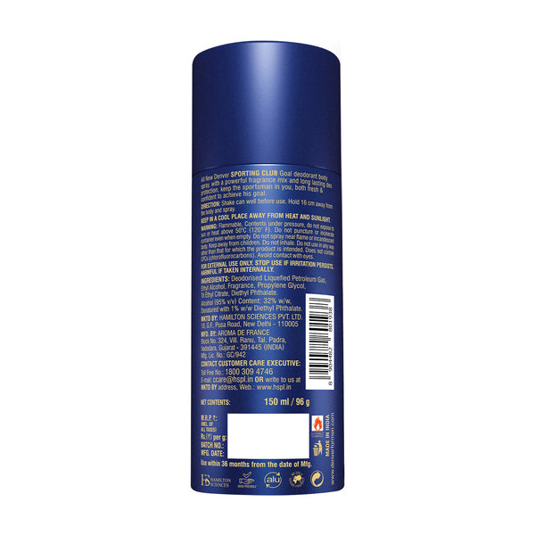 Goal Deo 150ml Back Side