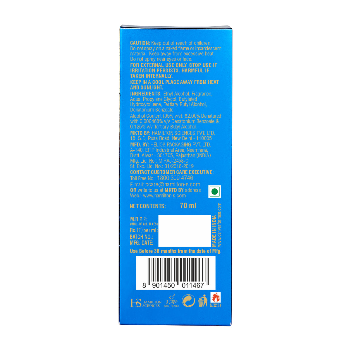 Denver Goal 70ml Back side