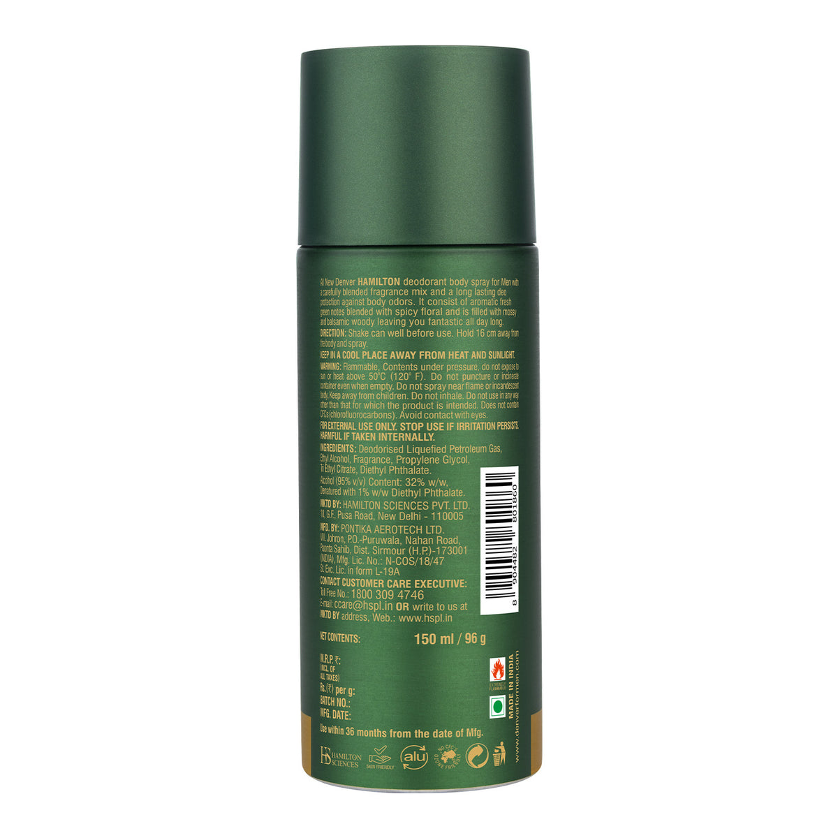 Hamilton Deodorant - 150ml | DENVER