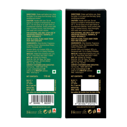 Denver Pack of 2 Perfumes Hamilton 110ml & Caliber 100ml