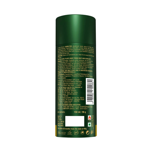 Hamilton Deodorant - 150ml Back Image