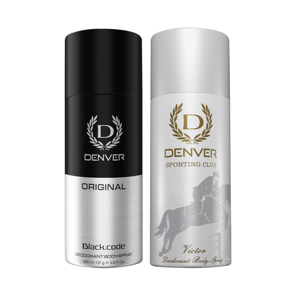 Pack of 2 Deos (Black Code Original + Victor) - 200ml Each