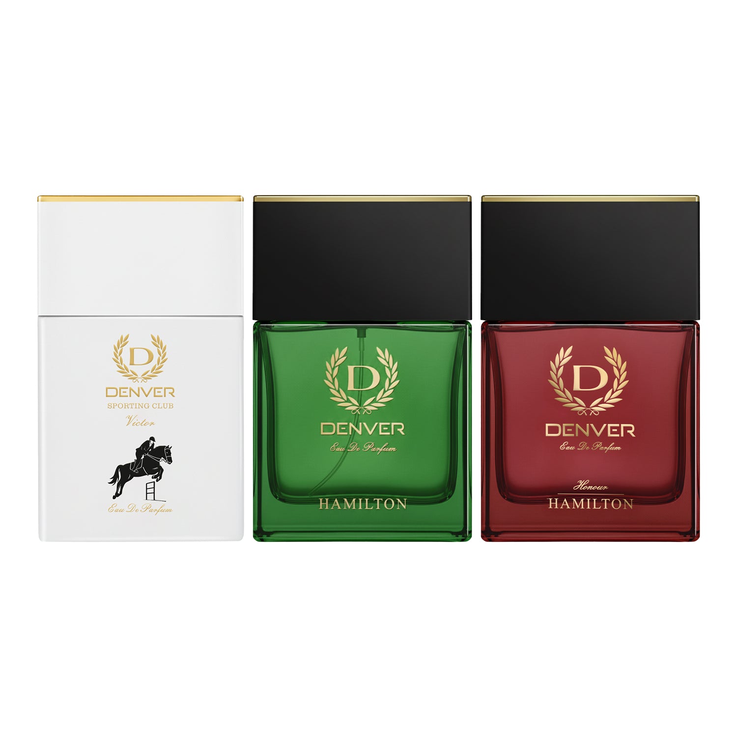 Pack of 3 Perfumes (Hamilton + Honour + Victor) - 70ml Each | DENVER