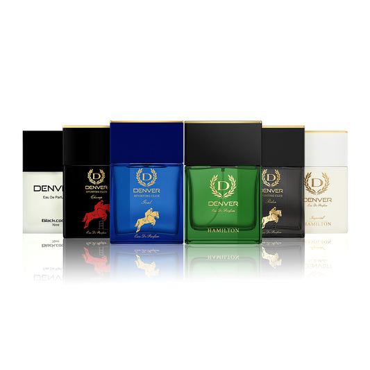 Denver Pack of 6 Perfumes (Hamilton + Black Code + Champ + Rider + Imperial + Goal) - 70ml Each