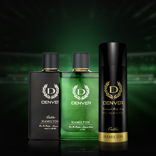 Denver Caliber & Hamilton 100ml Perfume + Caliber 200ml Deodorant 
