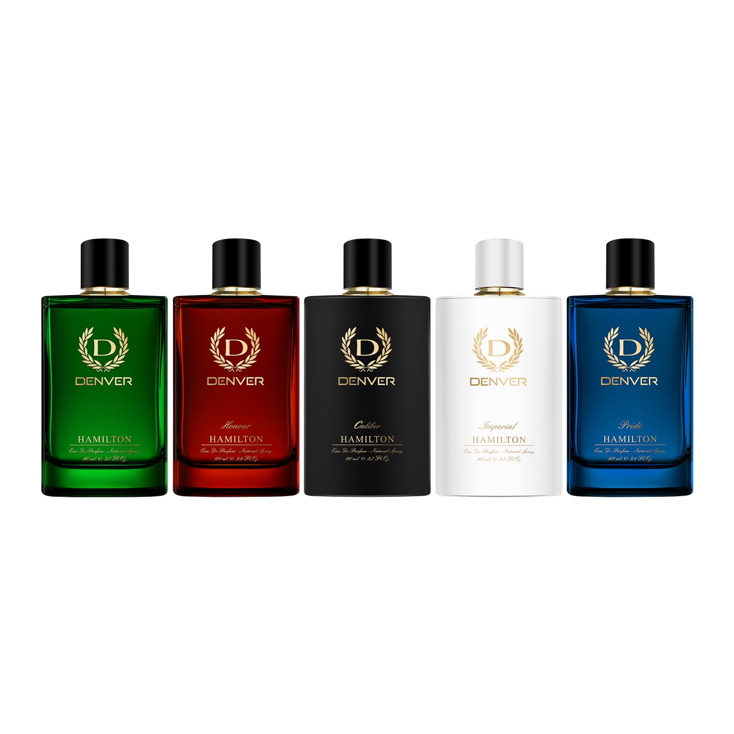 Pack of 5 Perfumes (Hamilton 110ml + Caliber 110ml + Honour 100ml + Imperial 100ml + Pride 100ml)