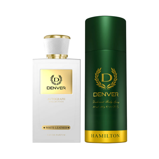 SRK Autograph Perfume White Leather 100ml + Hamilton Deo 180/200ml