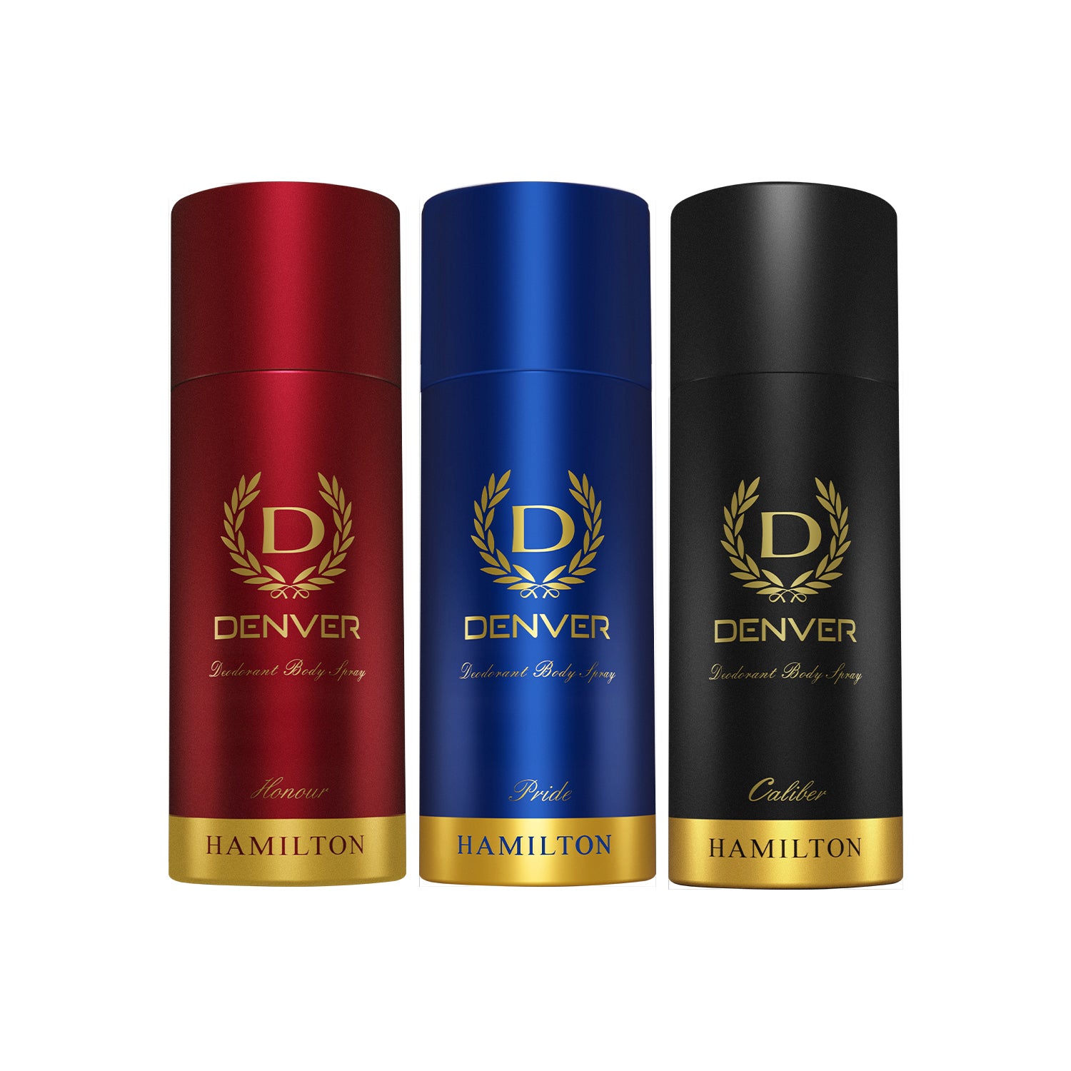 Pack of 3 Deos (Caliber + Pride + Honour) - 150ml Each DENVER -SALE
