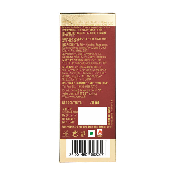 Denver Honour Perfume 70ml Back Side