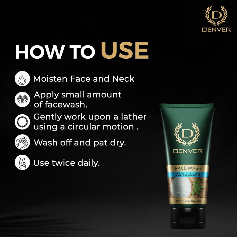 how to use this face wash 1. Moisten face and Neck 2. Apply small amount of face wash 3. Gently work upon a lather using a circular motion 4. Wash off and pat dry 5. Use twice daily