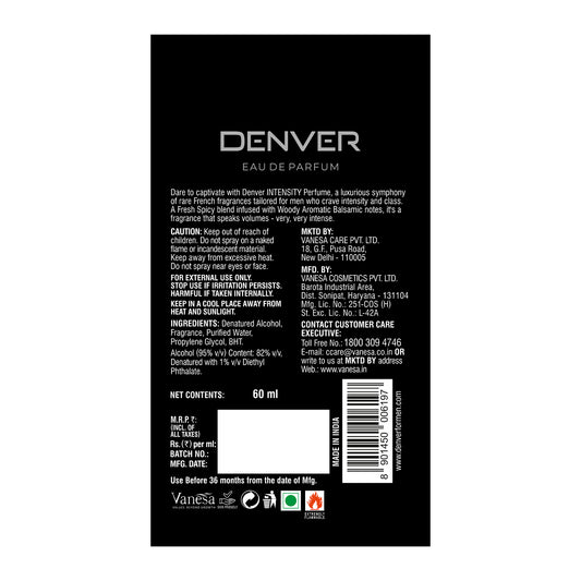Superman Intensity Perfume 60ml - Back Side