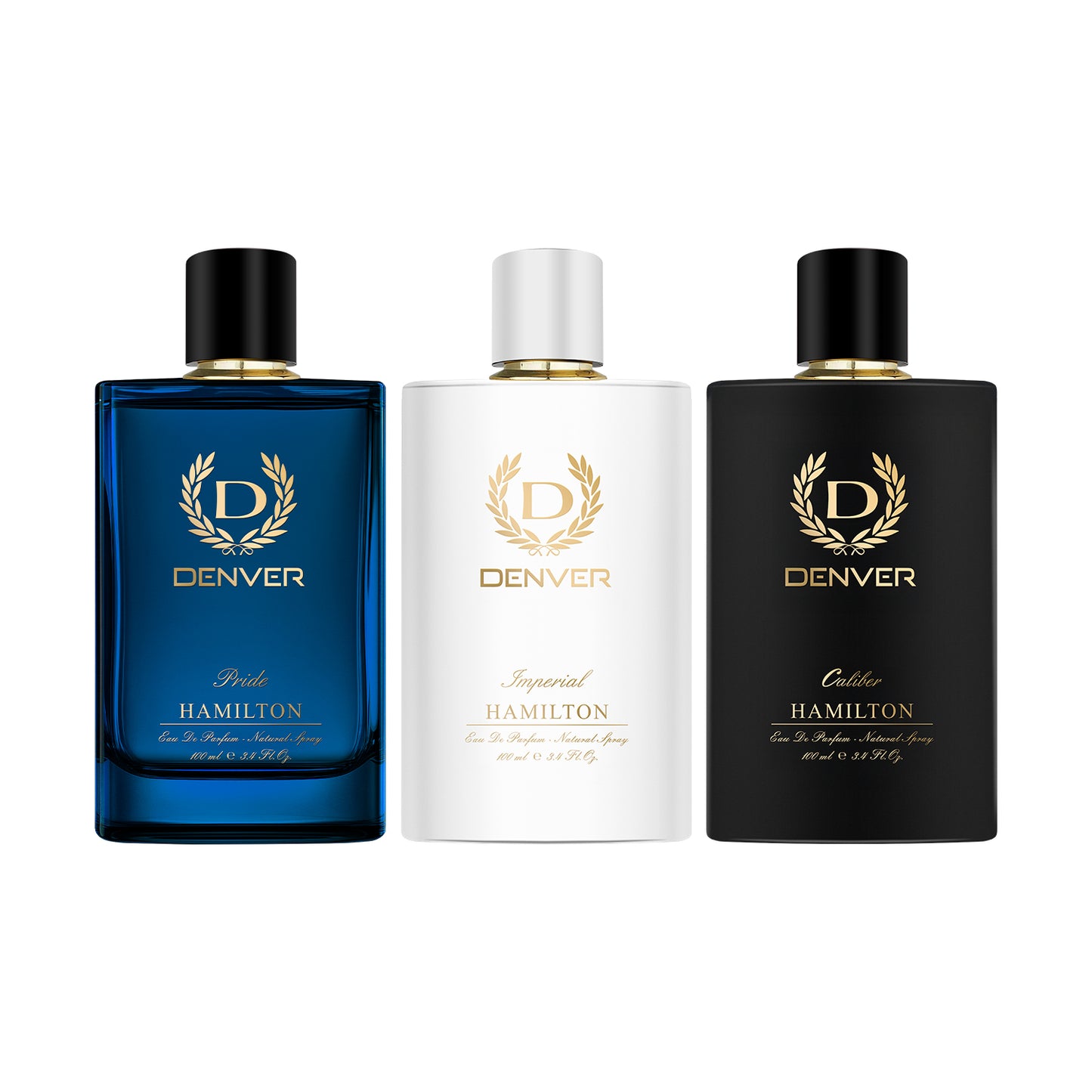 Denver Pack of 3 Perfumes (Caliber + Imperial + Pride) 100ml Each