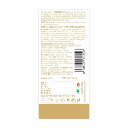 Denver Imperial Deodorant Back Side