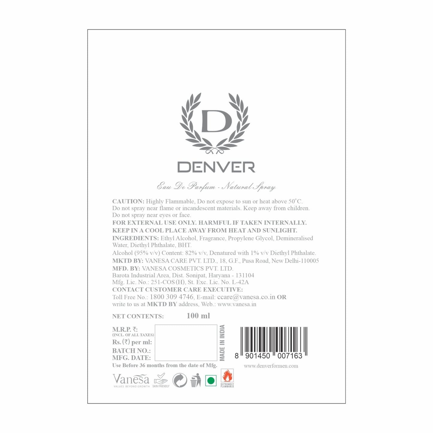 Insight perfume back side