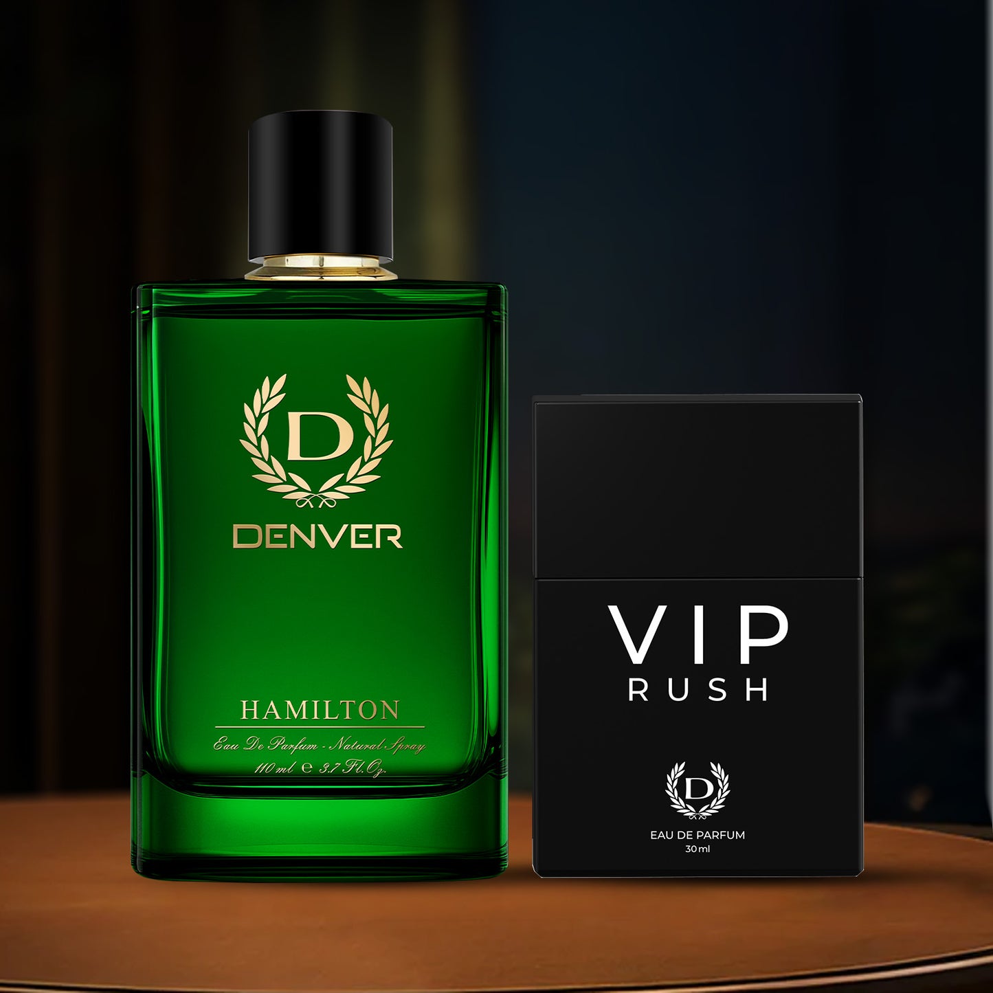 Pack of 2 Perfumes (Hamilton 110ml + VIP Rush 30ml)| DENVER