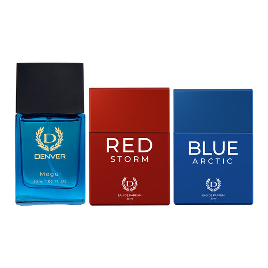 Pack of 3 Perfumes (Mogul + Red Storm + Blue Arctic) - 30ml Each