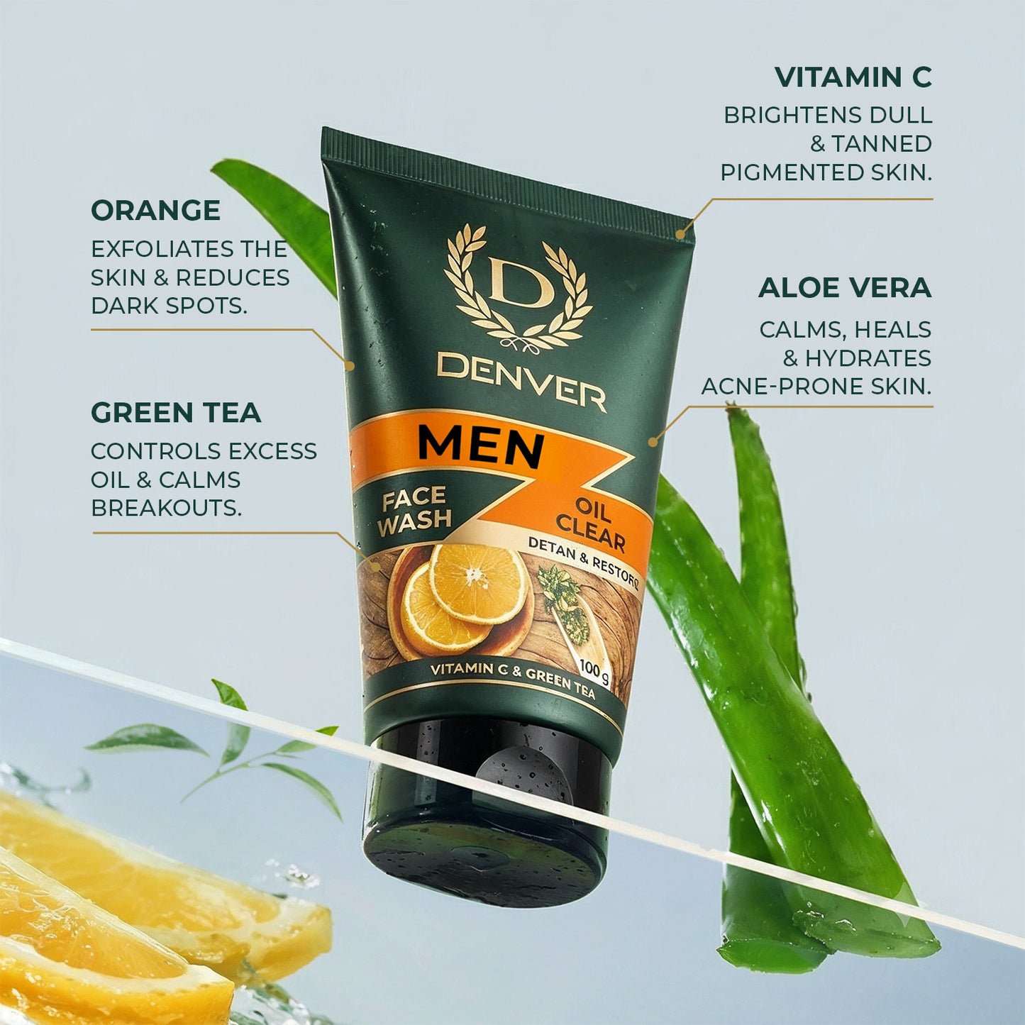 Oil Clear Face Wash 100gm | DENVER