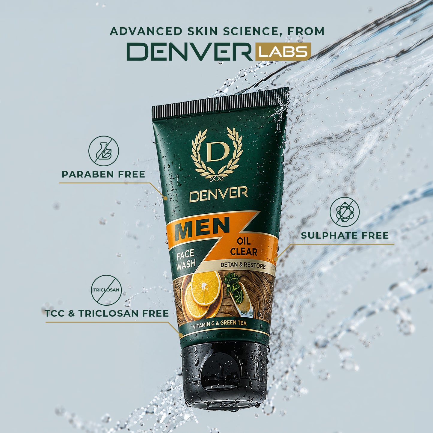 Oil Clear Face Wash 50GM | DENVER