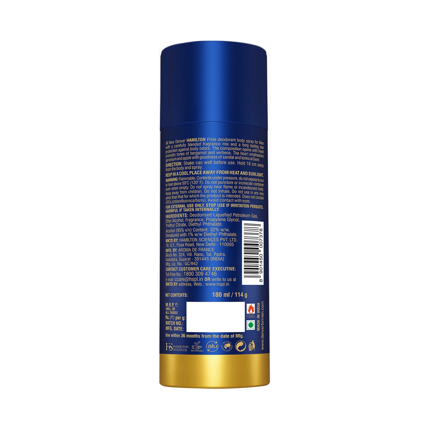 Pride Deo 180ml -Back Image