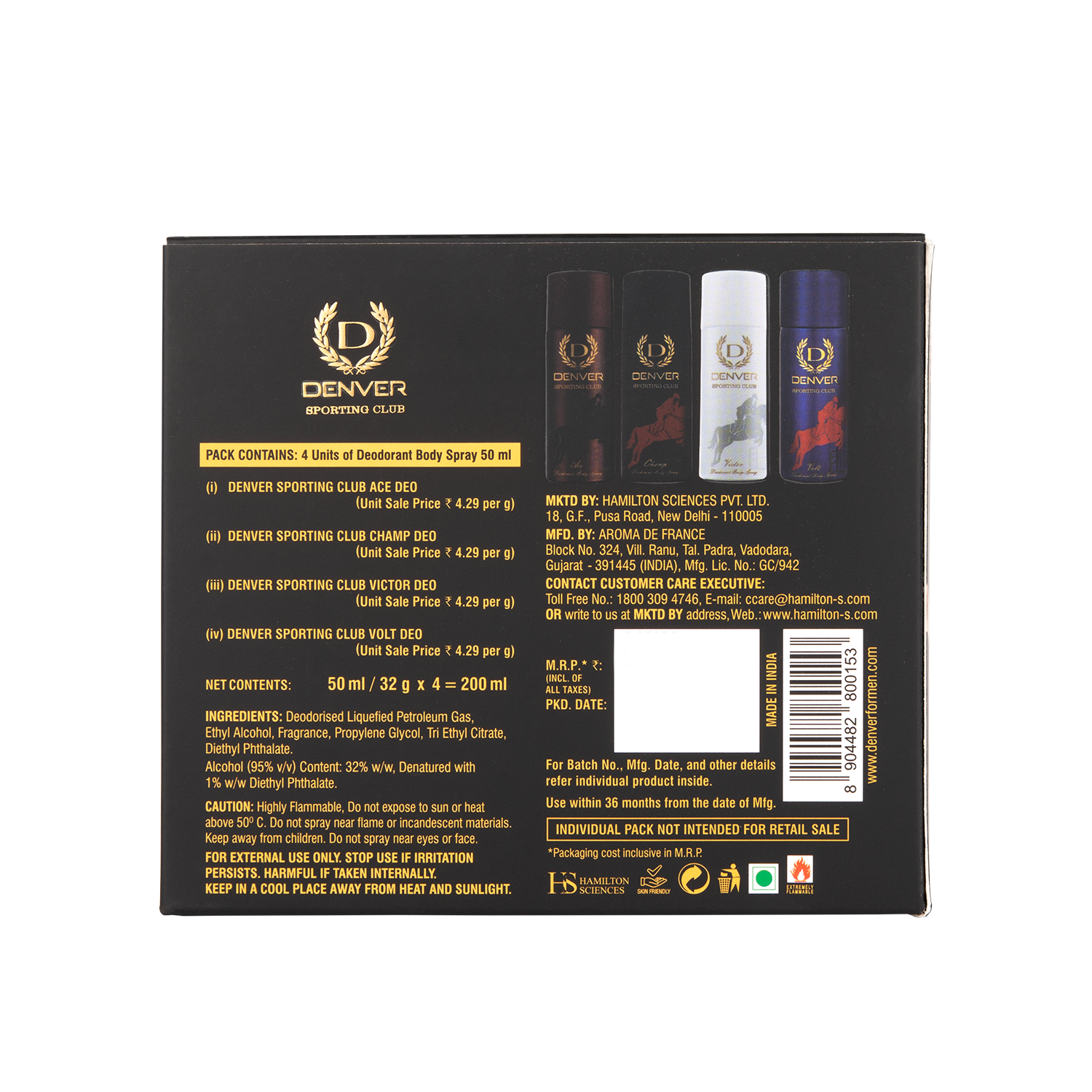 Sporting club collection deo Back Side