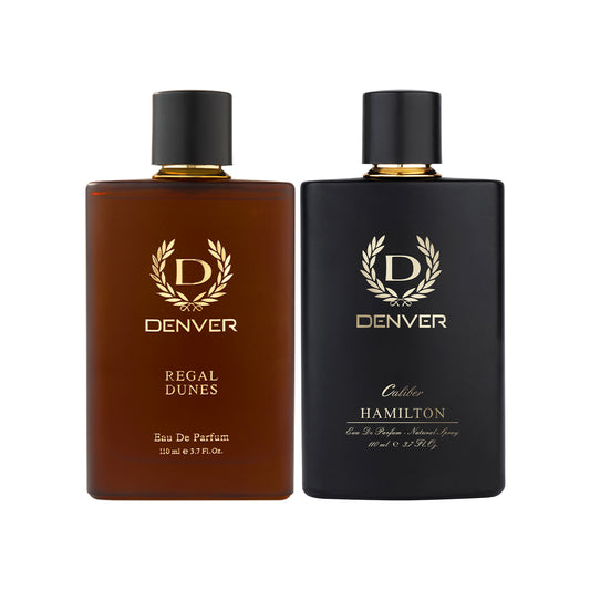 Denver Pack of 2 Perfumes (Regal Dunes + Caliber) - 110ml Each