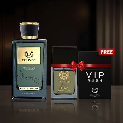 SRK Autograph Forest Wood Perfume | Free Chief & Vip Rush 30ml perfume | DENVER