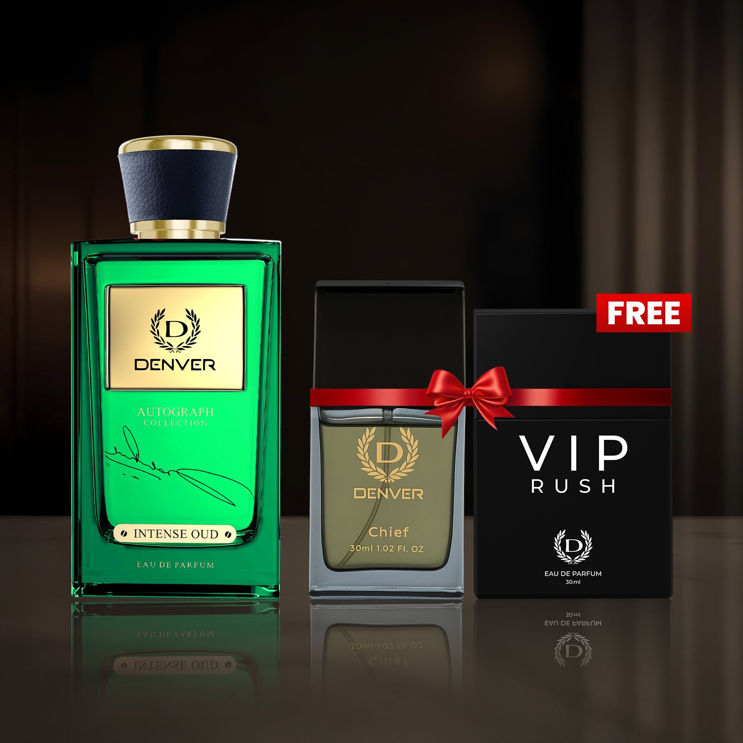 SRK Autograph Intense oud Perfume 100ml | Free Chief & Vip Rush Perfume 30ml | DENVER