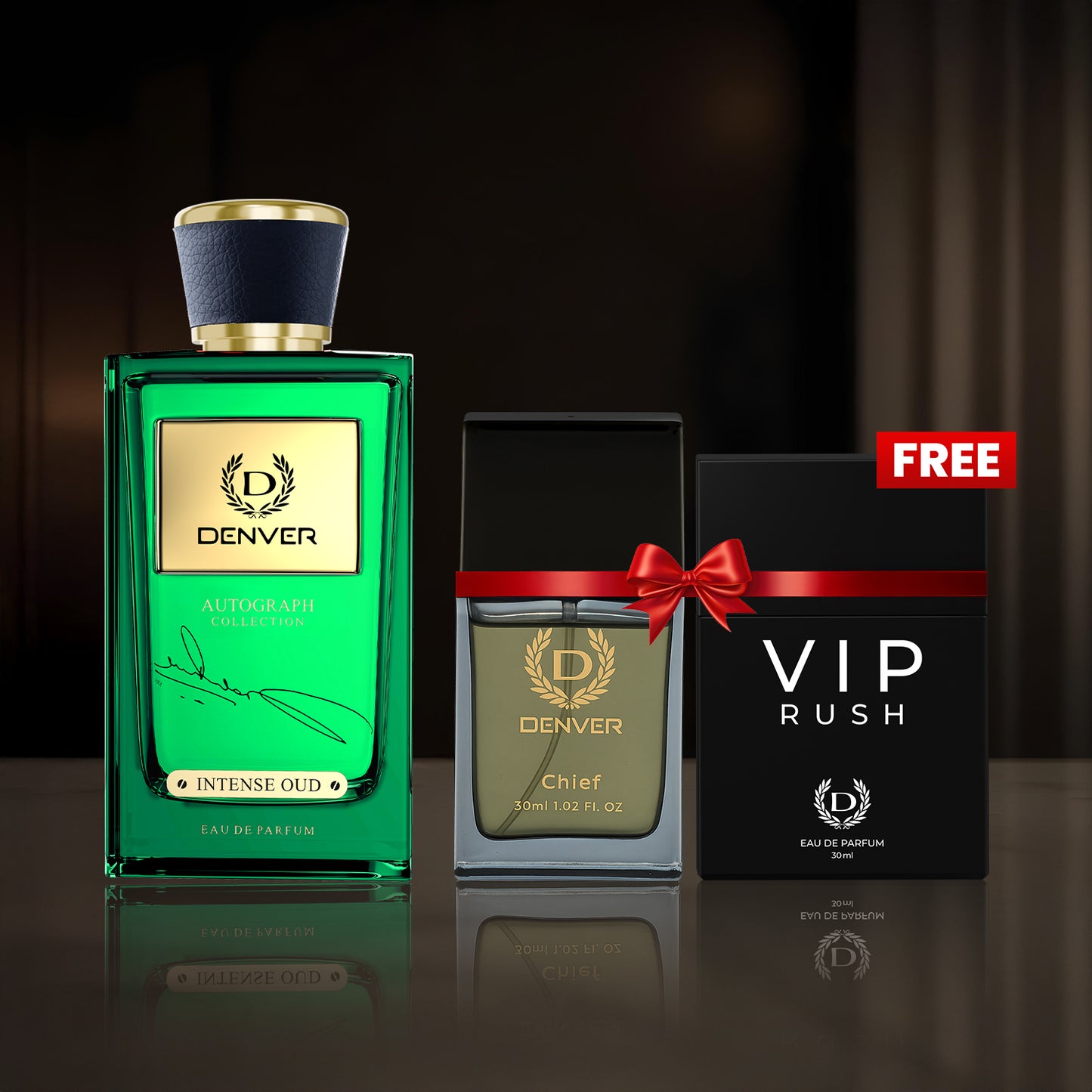 SRK Autograph Intense oud Perfume 100ml | Free Chief & Vip Rush Perfume 30ml | DENVER