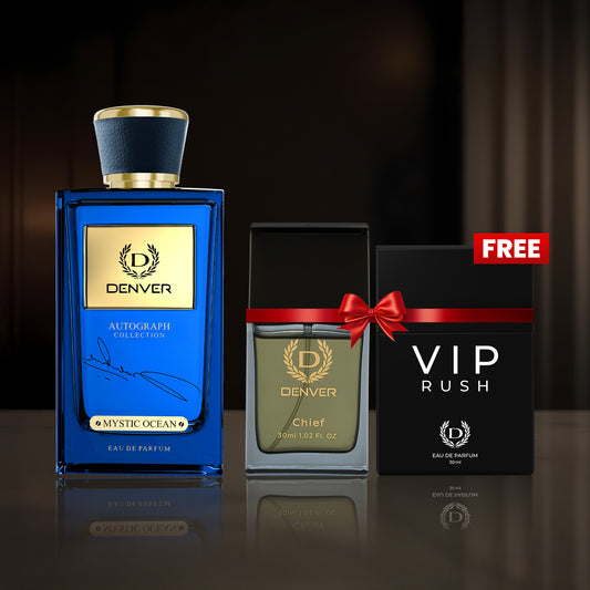 SRK Autograph Perfume collection Mystic Ocean 100ml | Free Chief & Vip Rush perfume 30ml