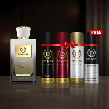 SRK Autograph Perfume White Leather 100ml | Honour, Caliber, Imperial & Black Code Original Nano Deo 50ml