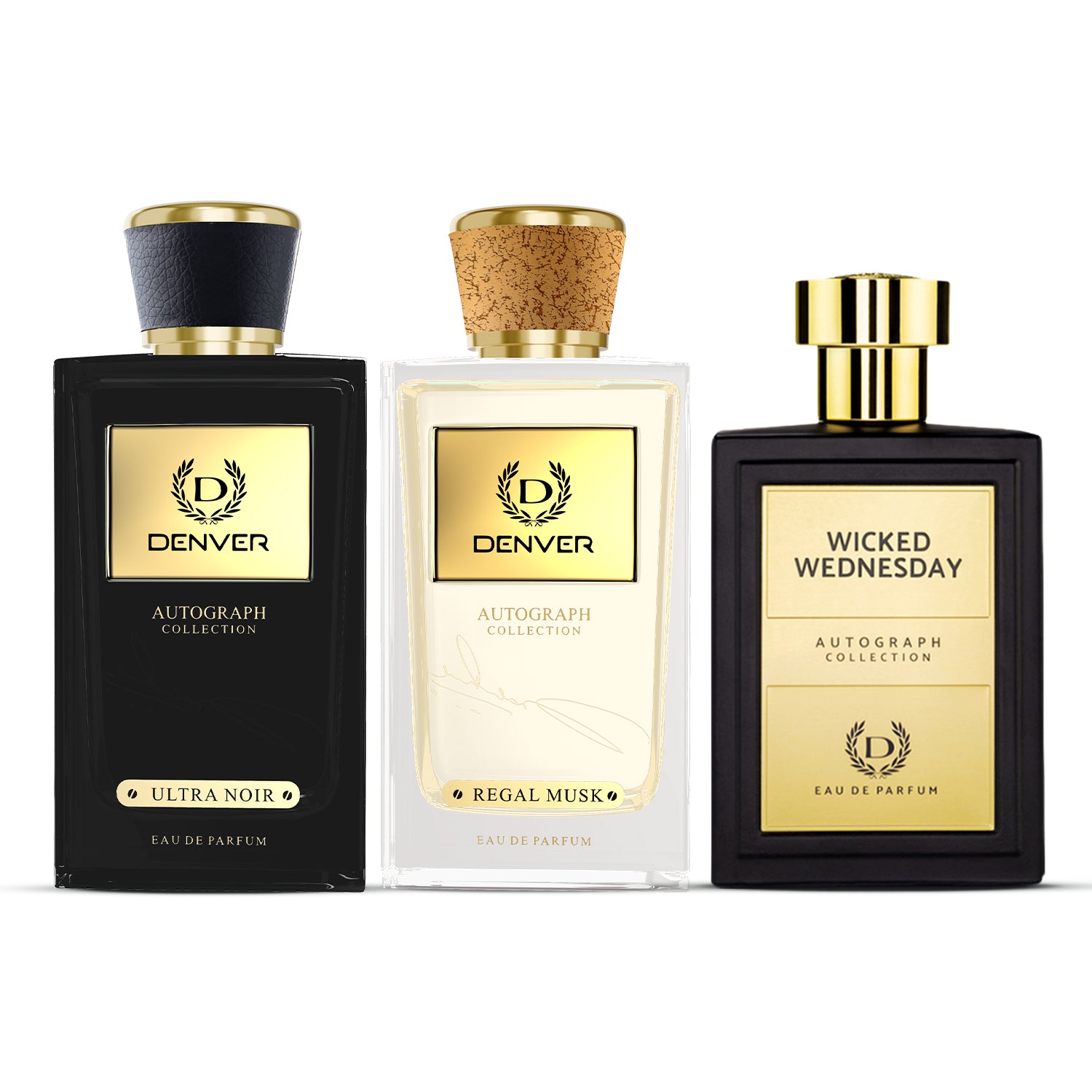 Pack of 3 Perfumes (SRK Ultra Noir + SRK Regal Musk + MB Wicked Wednesday) - 100ml Each