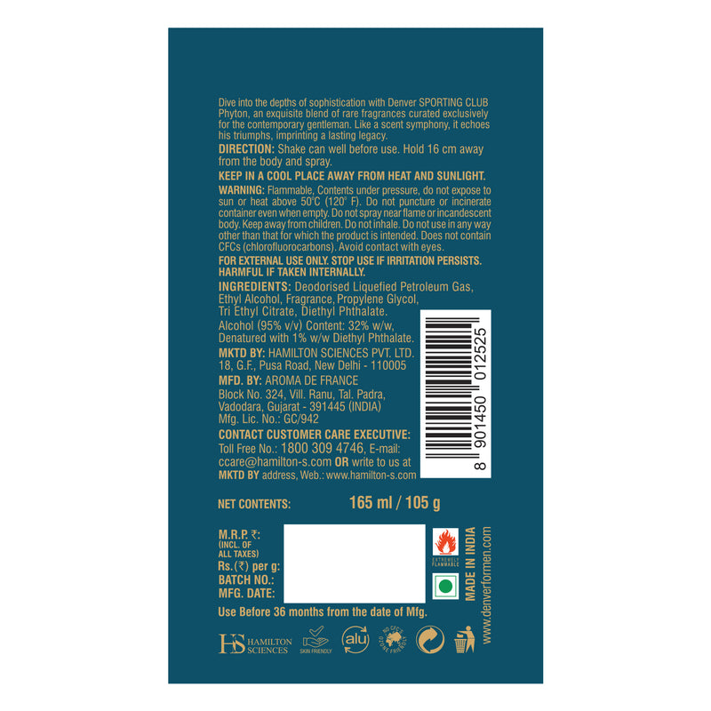 Denver Phyton Deodorant Back Side