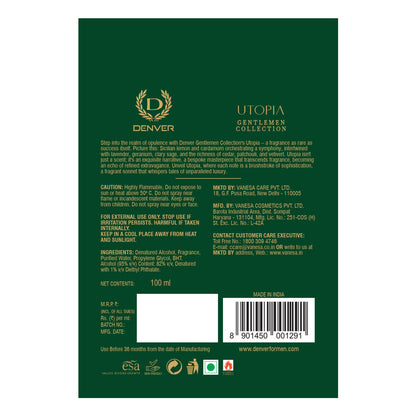 Denver Utopia Perfume Back Side