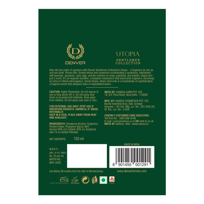 Denver Utopia Perfume Back Side