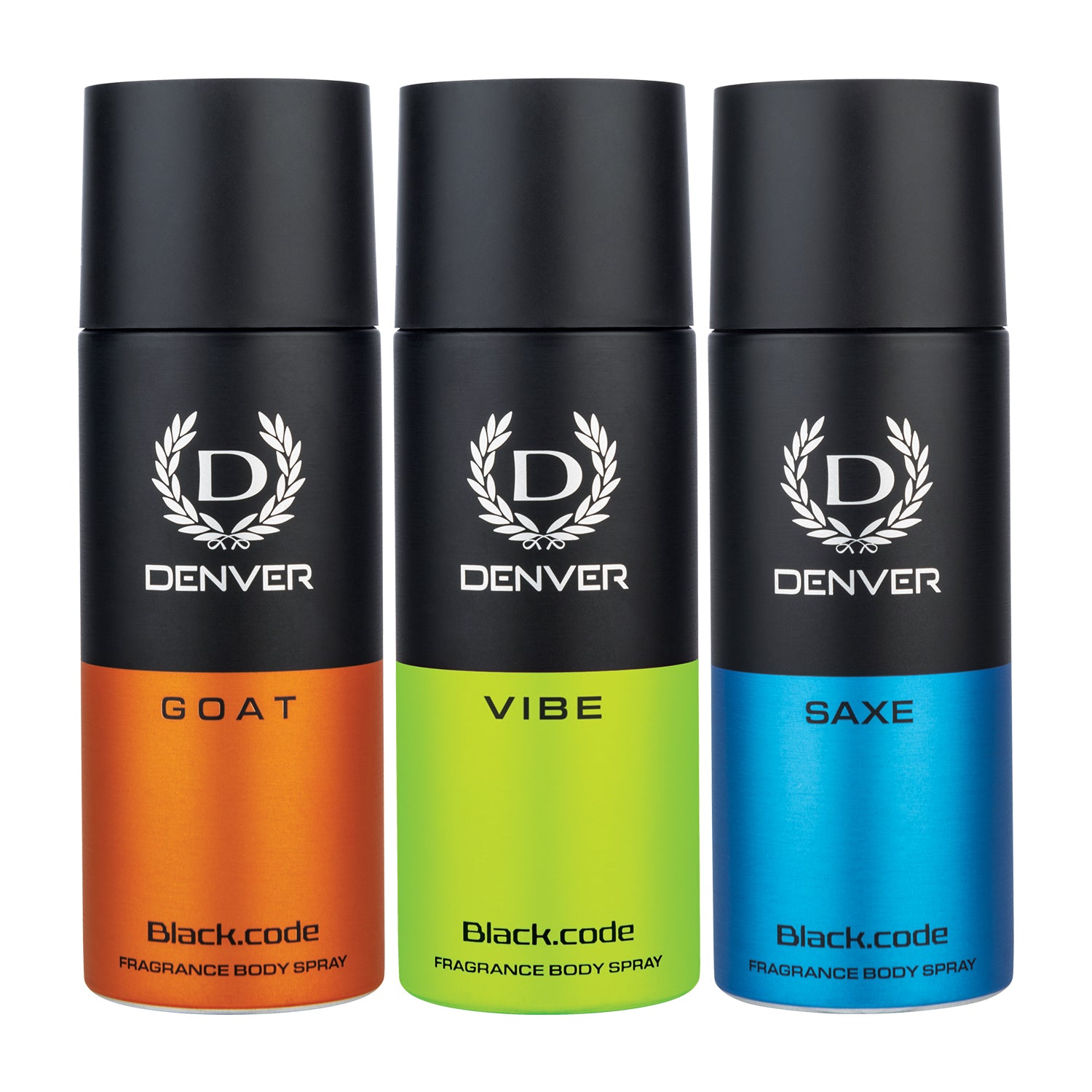 Pack of 3 Deos (Saxe + Goat + Vibe) - 150ml Each | DENVER