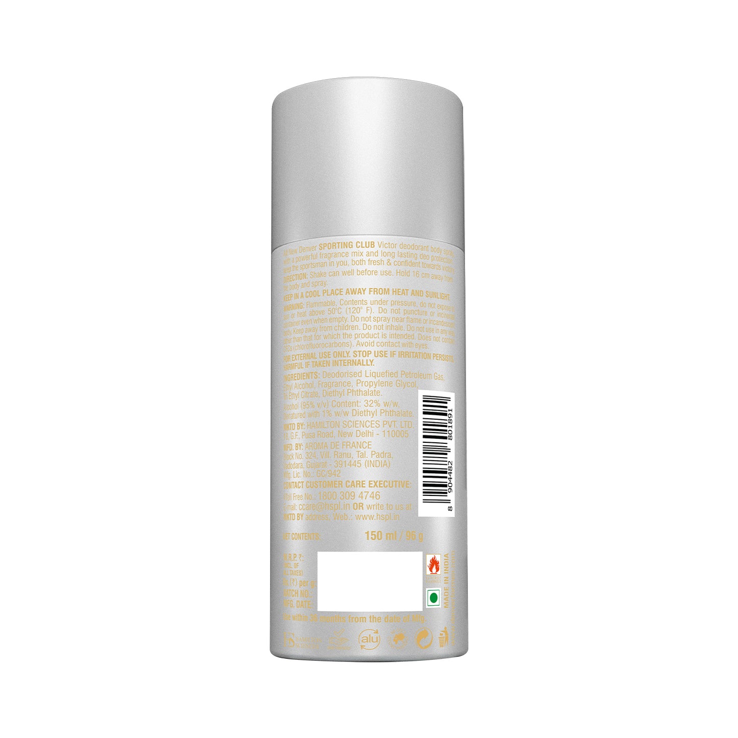 Victor Deo 150ml Back Side