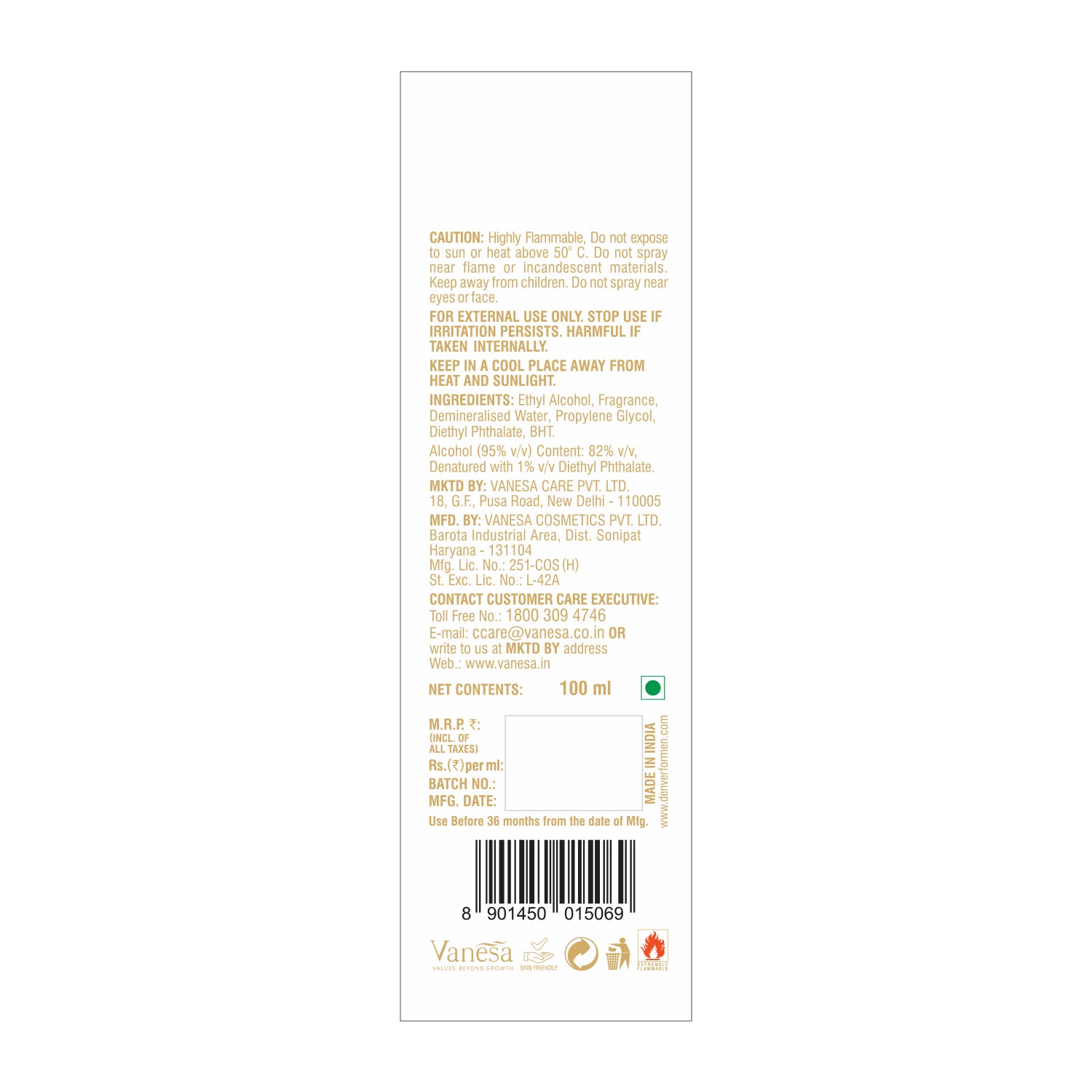 Victor 100ml Back Side