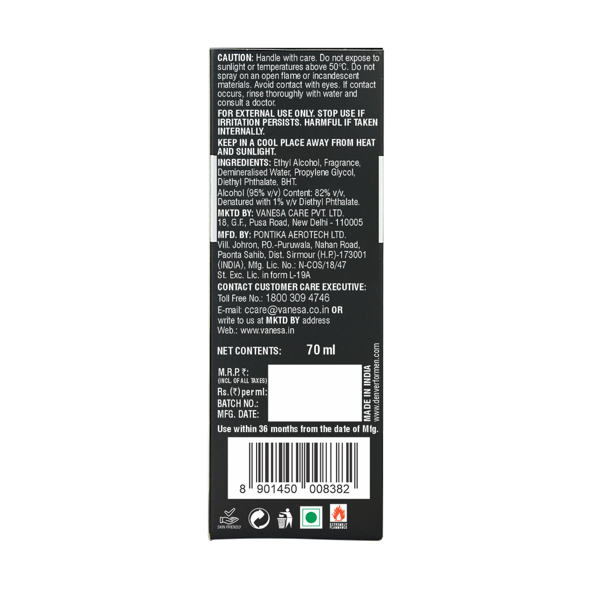 Denver Black.Code 70ml Back Side