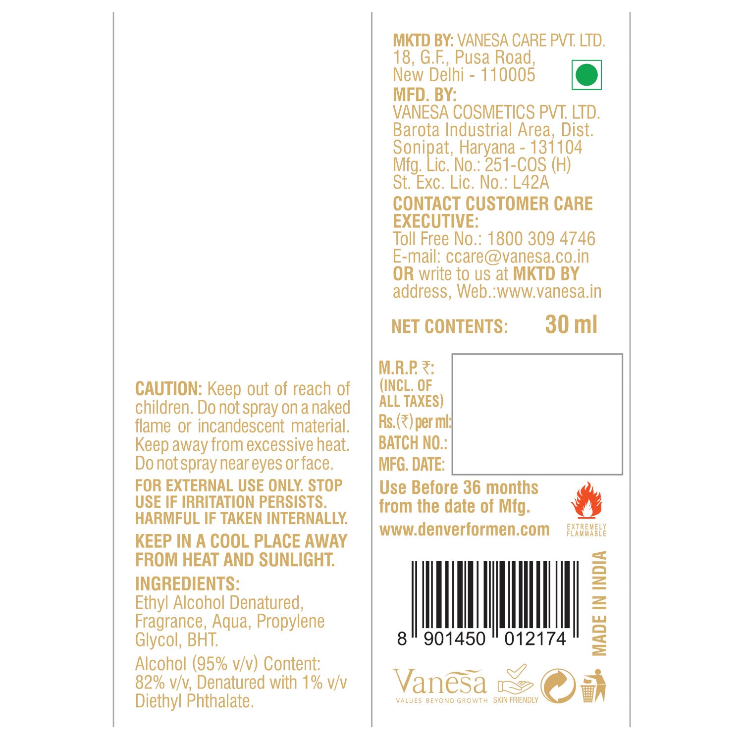 Chief Perfume Back side