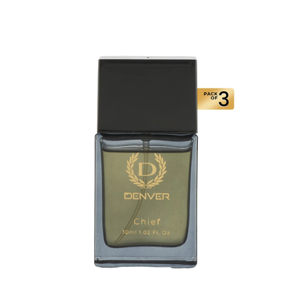 Denver Pack of 3 Chief Perfumes - 30ml  Each
