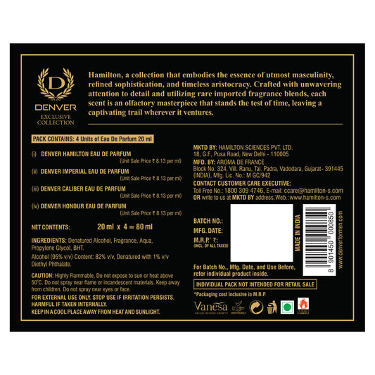 Hamilton EDP perfume 20ml Back Side