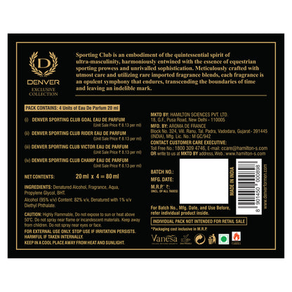 Sporting EDP perfume 20ml back Side