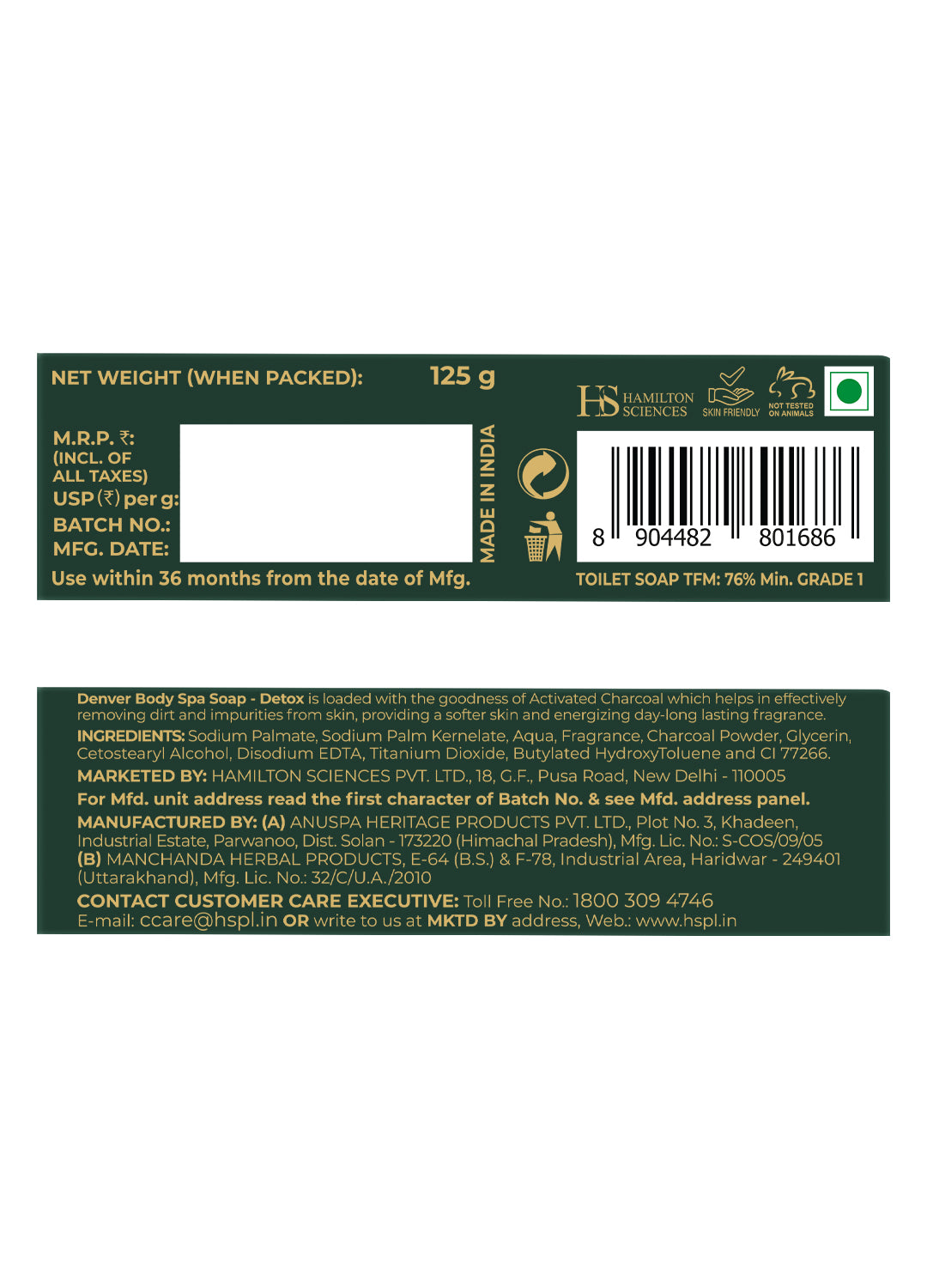 Body Spa Soap Detox 125gm