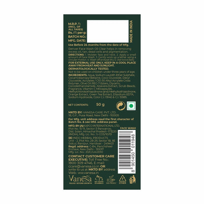 Denver Oil Clear Body Wash Back Side