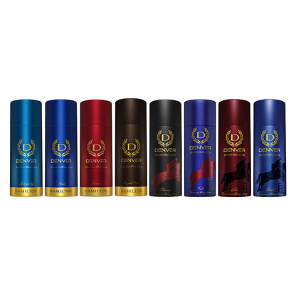 Denver Pack of 8 Deos (Volt+Pride+Integrity+Honour+Royal Oud+Goal+Ace+Champ) - 150/165ml