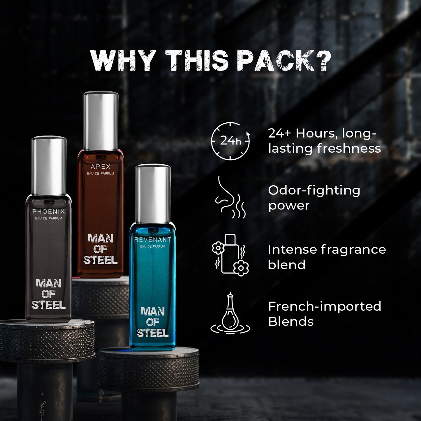 Man of Steel Exclusive Gift Set 3x20ml - Why This Pack?