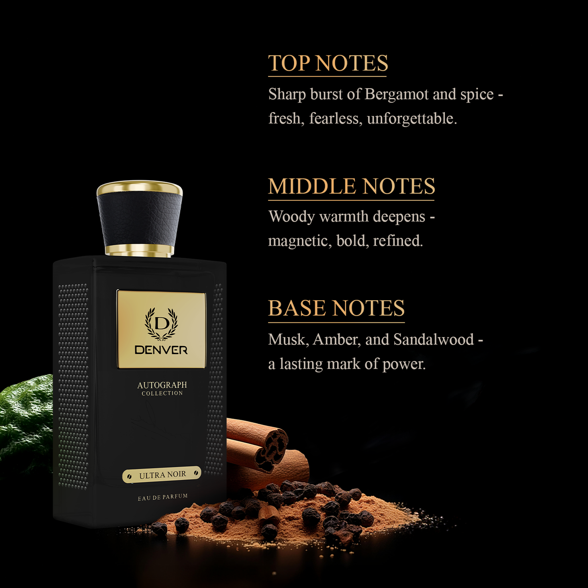 Ultra Noir Perfume 100ml - Notes