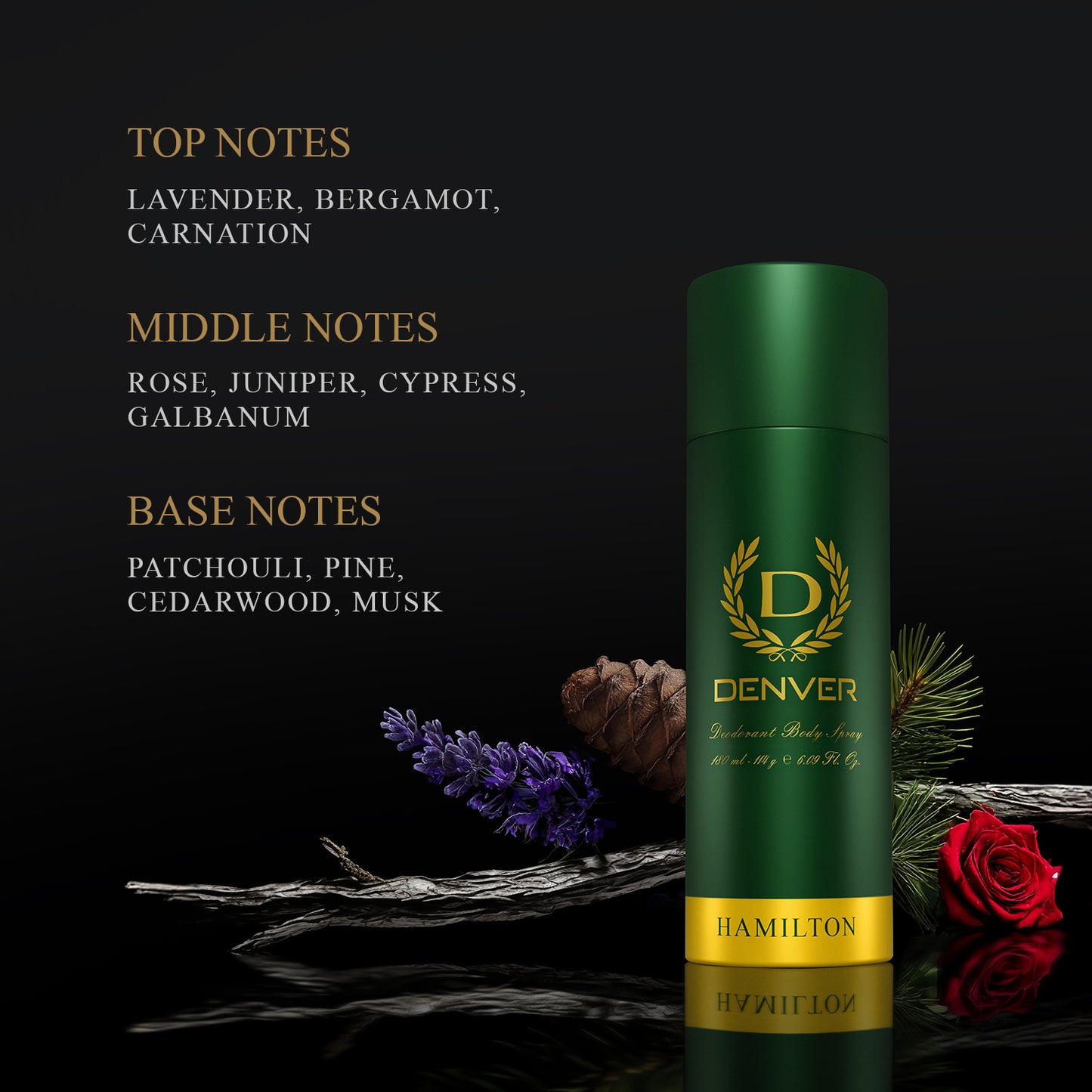 Hamilton Deodorant 180ml - Notes