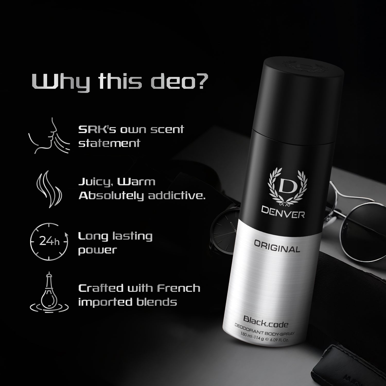 Black Code Original Deodorant 180ml